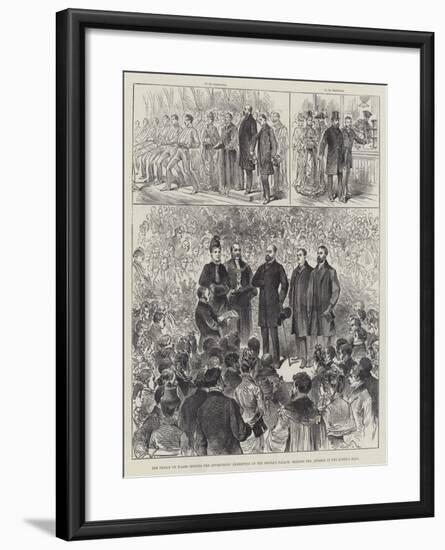 The Prince of Wales Opening the Apprentices' Exhibition at the People's Palace-null-Framed Giclee Print