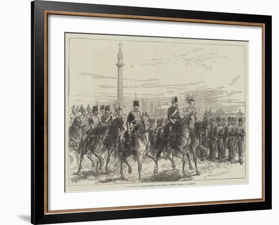 The Prince of Wales Reviewing the Norfolk Artillery Militia at Yarmouth-Charles Robinson-Framed Giclee Print