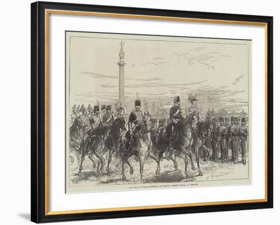 The Prince of Wales Reviewing the Norfolk Artillery Militia at Yarmouth-Charles Robinson-Framed Giclee Print