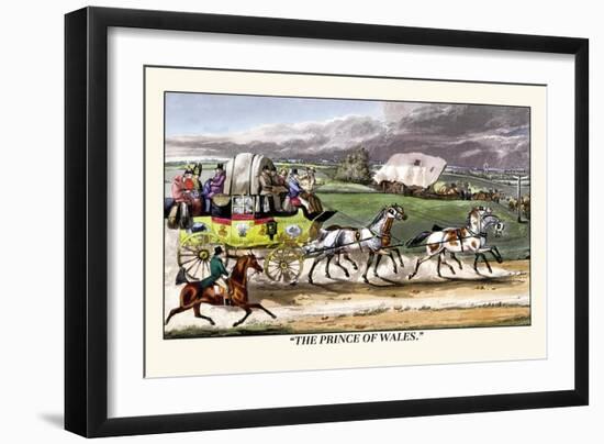 The Prince of Wales Rides on a Horse-Drawn Carriage-Henry Thomas Alken-Framed Art Print