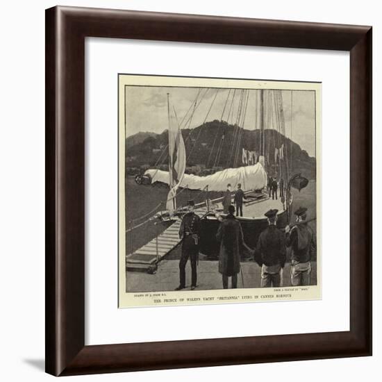The Prince of Wales's Yacht Britannia Lying in Cannes Harbour-Joseph Nash-Framed Giclee Print