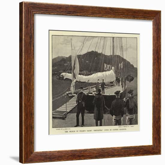 The Prince of Wales's Yacht Britannia Lying in Cannes Harbour-Joseph Nash-Framed Giclee Print