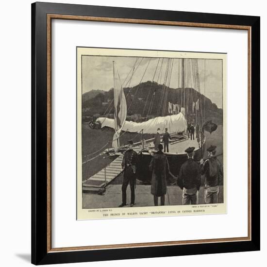 The Prince of Wales's Yacht Britannia Lying in Cannes Harbour-Joseph Nash-Framed Giclee Print