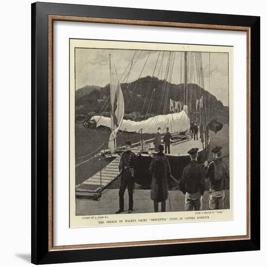 The Prince of Wales's Yacht Britannia Lying in Cannes Harbour-Joseph Nash-Framed Giclee Print