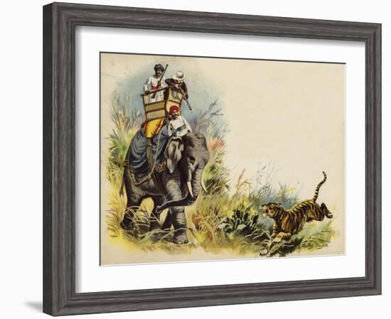 The Prince of Wales Tiger Shooting During the Royal Tour in India, 1905-Henry Payne-Framed Giclee Print