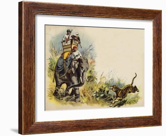 The Prince of Wales Tiger Shooting During the Royal Tour in India, 1905-Henry Payne-Framed Giclee Print