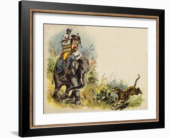 The Prince of Wales Tiger Shooting During the Royal Tour in India, 1905-Henry Payne-Framed Giclee Print