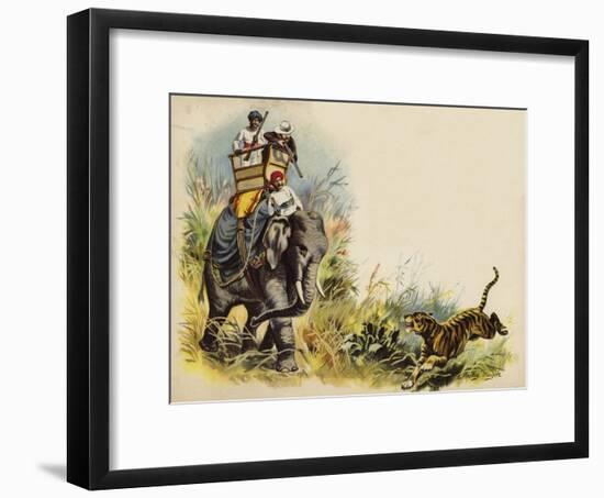 The Prince of Wales Tiger Shooting During the Royal Tour in India, 1905-Henry Payne-Framed Giclee Print