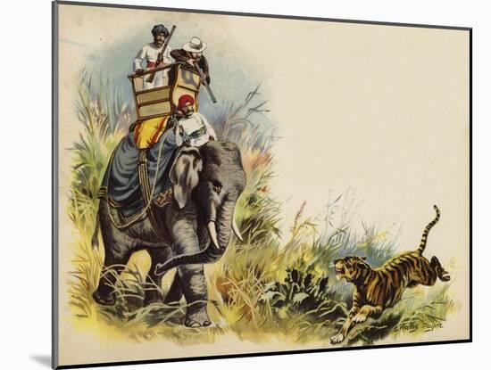 The Prince of Wales Tiger Shooting During the Royal Tour in India, 1905-Henry Payne-Mounted Giclee Print