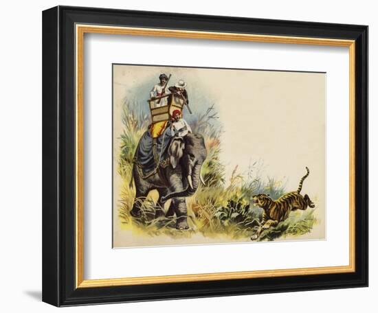 The Prince of Wales Tiger Shooting During the Royal Tour in India, 1905-Henry Payne-Framed Giclee Print