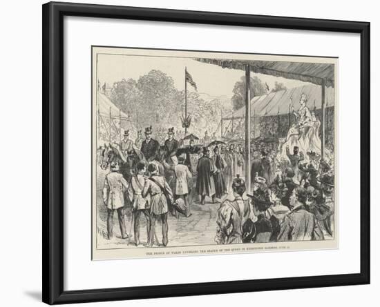 The Prince of Wales Unveiling the Statue of the Queen in Kensington Gardens, 28 June-Melton Prior-Framed Giclee Print