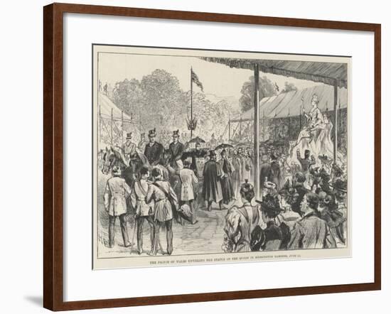 The Prince of Wales Unveiling the Statue of the Queen in Kensington Gardens, 28 June-Melton Prior-Framed Giclee Print