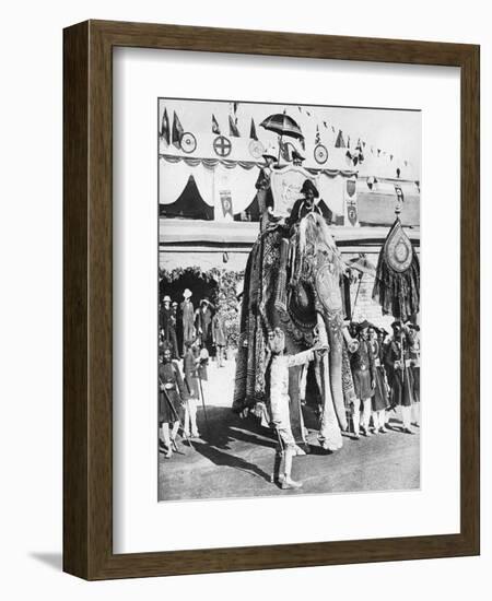 The Prince of Wales with the Maharajah of Gwalior During His Indian Tour, 1921-null-Framed Giclee Print