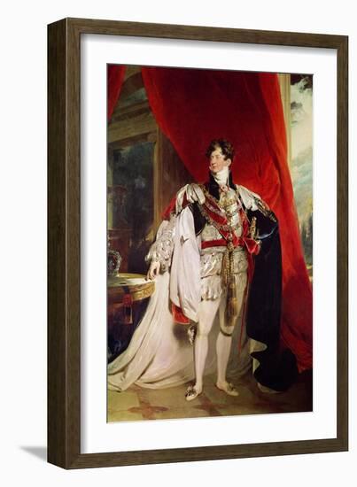 The Prince Regent, Later George IV in His Garter Robes, 1816-Thomas Lawrence-Framed Giclee Print