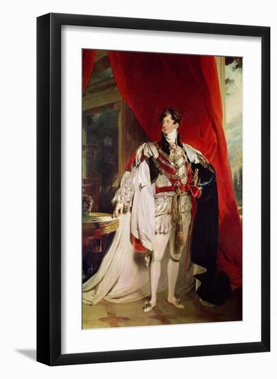 The Prince Regent, Later George IV in His Garter Robes, 1816-Thomas Lawrence-Framed Giclee Print