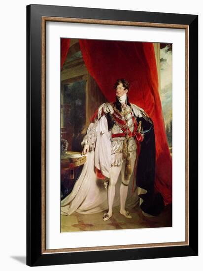 The Prince Regent, Later George IV in His Garter Robes, 1816-Thomas Lawrence-Framed Giclee Print