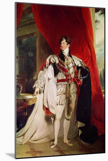 The Prince Regent, Later George IV in His Garter Robes, 1816-Thomas Lawrence-Mounted Giclee Print