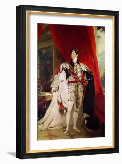 The Prince Regent, Later George IV in His Garter Robes, 1816-Thomas Lawrence-Framed Giclee Print