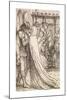 The Prince's Progress - Compositional Study for 'You Should Have Wept Her Yesterday'-Dante Gabriel Rossetti-Mounted Premium Giclee Print