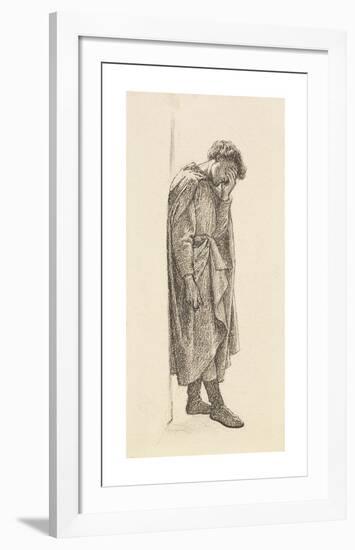 The Prince's Progress - Figure Study of the Prince for 'You Should Have Wept Her Yesterday'-Dante Gabriel Rossetti-Framed Premium Giclee Print
