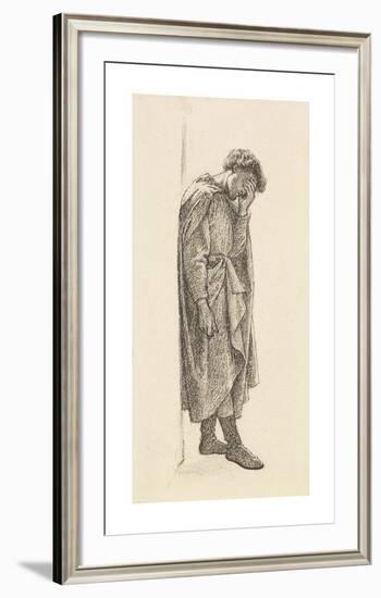 The Prince's Progress - Figure Study of the Prince for 'You Should Have Wept Her Yesterday'-Dante Gabriel Rossetti-Framed Premium Giclee Print