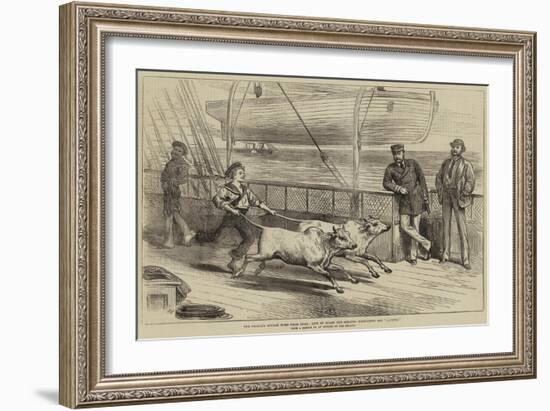 The Prince's Voyage Home from India, Life on Board the Serapis, Exercising the Gainees-Arthur Hopkins-Framed Giclee Print