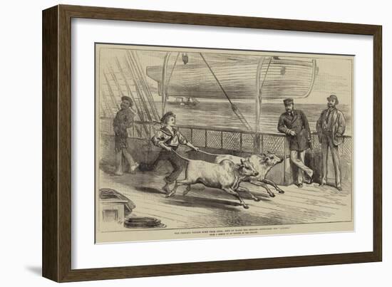 The Prince's Voyage Home from India, Life on Board the Serapis, Exercising the Gainees-Arthur Hopkins-Framed Giclee Print