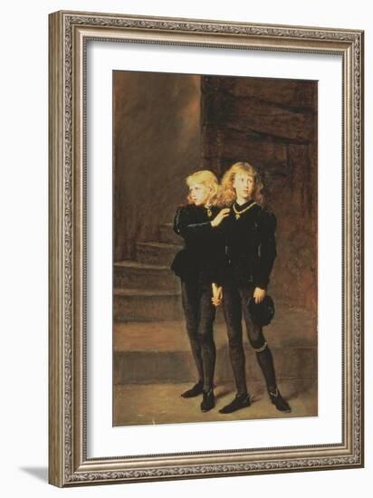 The Princes Edward and Richard in the Tower, 1878-John Everett Millais-Framed Giclee Print