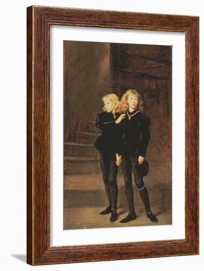 The Princes Edward and Richard in the Tower, 1878-John Everett Millais-Framed Giclee Print