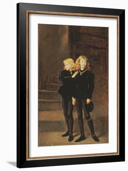 The Princes Edward and Richard in the Tower, 1878-John Everett Millais-Framed Giclee Print