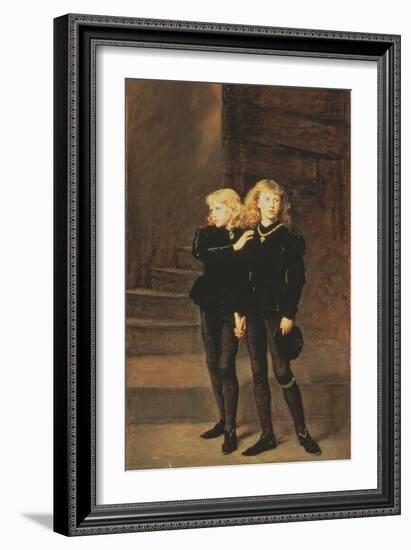 The Princes Edward and Richard in the Tower, 1878-John Everett Millais-Framed Giclee Print