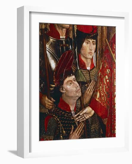 The Princes of Braganza, Detail of Altarpiece of San Vincenzo-Nuno Goncalves-Framed Giclee Print