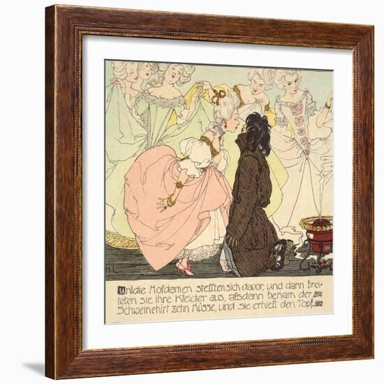 The Princess amnd the Swineherd, 1897-Heinrich Lefler-Framed Giclee Print