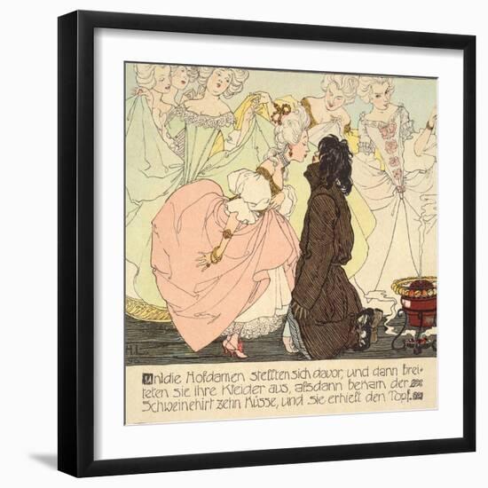 The Princess amnd the Swineherd, 1897-Heinrich Lefler-Framed Giclee Print