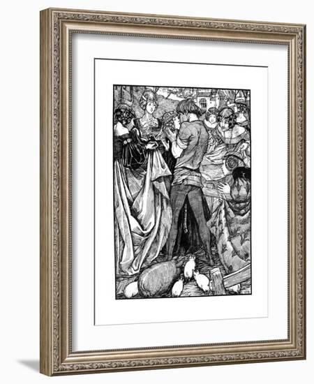 The Princess and the Swineherd, 1898-Eleanor Fortescue-Brickdale-Framed Giclee Print