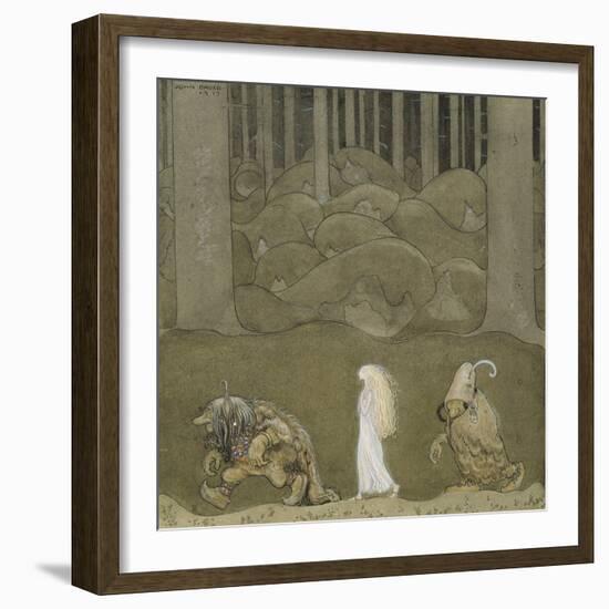 The Princess and the Trolls, 1913-John Bauer-Framed Giclee Print