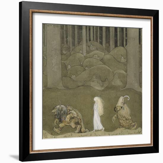 The Princess and the Trolls, 1913-John Bauer-Framed Giclee Print