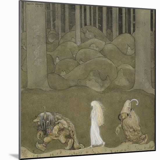 The Princess and the Trolls, 1913-John Bauer-Mounted Giclee Print