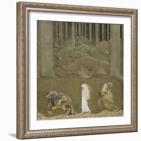 The Princess and the Trolls-John Bauer-Framed Giclee Print