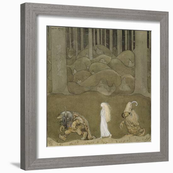 The Princess and the Trolls-John Bauer-Framed Giclee Print