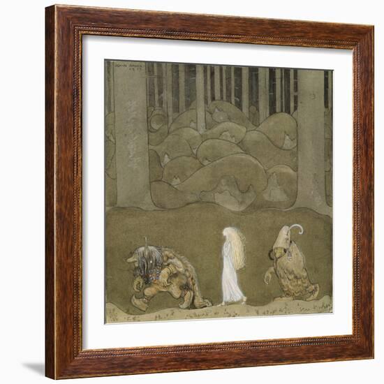 The Princess and the Trolls-John Bauer-Framed Giclee Print