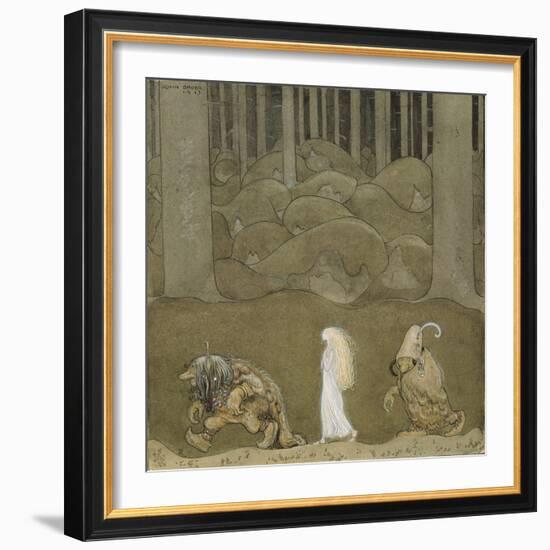 The Princess and the Trolls-John Bauer-Framed Giclee Print