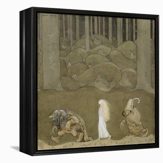 The Princess and the Trolls-John Bauer-Framed Premier Image Canvas