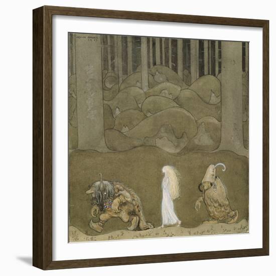 The Princess and the Trolls-John Bauer-Framed Giclee Print