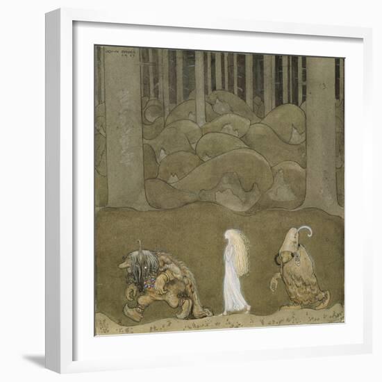 The Princess and the Trolls-John Bauer-Framed Giclee Print