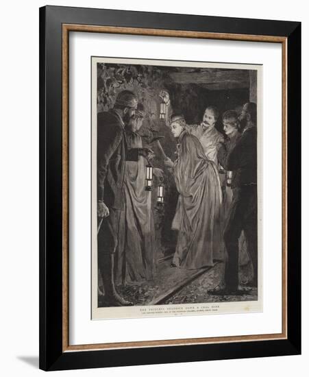 The Princess Beatrice Down a Coal Mine-Robert Barnes-Framed Giclee Print