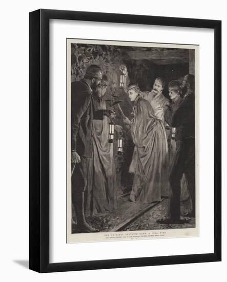 The Princess Beatrice Down a Coal Mine-Robert Barnes-Framed Giclee Print