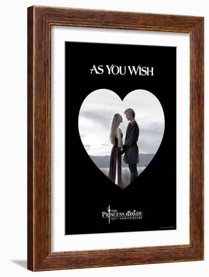 The Princess Bride - As You Wish Heart-null-Framed Art Print