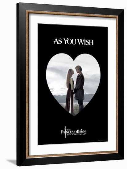 The Princess Bride - As You Wish Heart-null-Framed Art Print