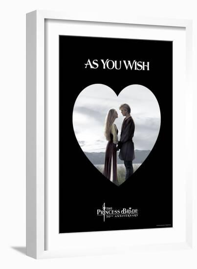 The Princess Bride - As You Wish Heart-null-Framed Art Print